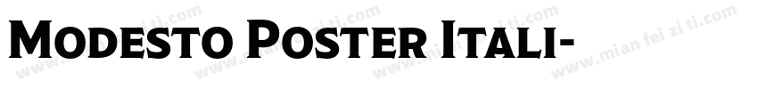Modesto Poster Itali字体转换